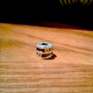 Pandora charms spacer-clip with CZ stones